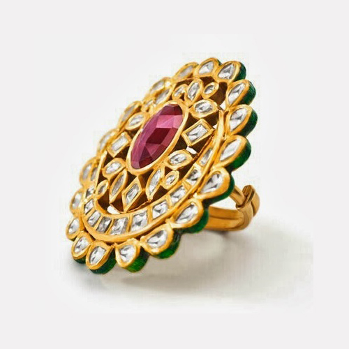 Elegant Bridal Kundan Rings | Bridal jewelry, Bridal jewellery indian,  Antique jewellery designs